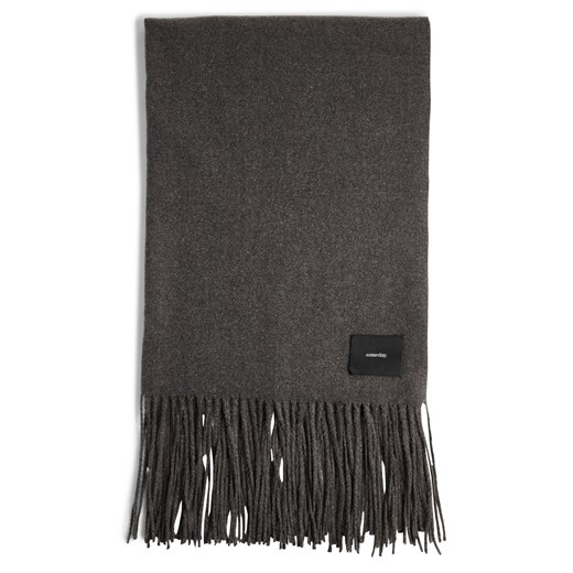Someday Damski szalik z frędzlami - Barula Long Kobiety antracytowy marmurkowy ze sklepu vangraaf w kategorii Szaliki i chusty damskie - zdjęcie 186432568