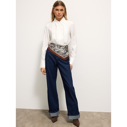 Mohito - Kremowa koszula z modalem - kremowy Mohito 36 Mohito