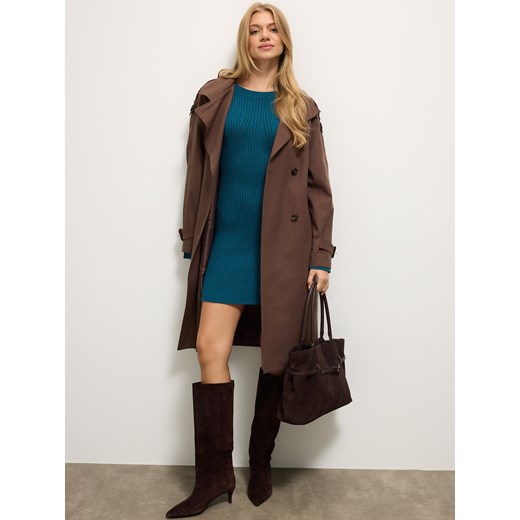 Mohito - Swetrowa sukienka mini - zielony Mohito XL Mohito