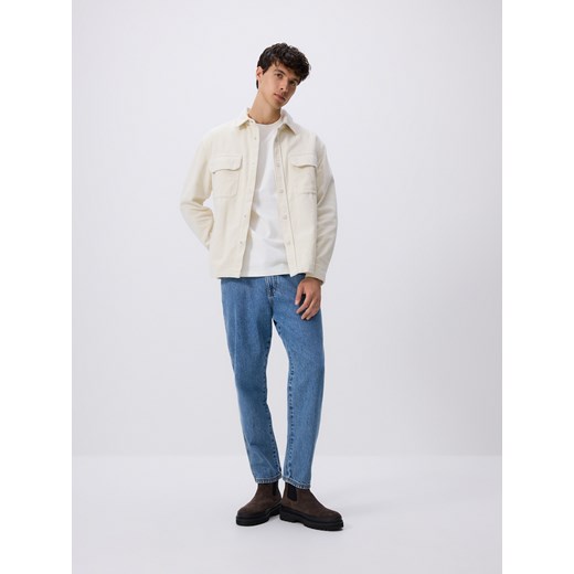 Reserved - Sztruksowa koszula comfort fit - złamana biel ze sklepu Reserved w kategorii Koszule męskie - zdjęcie 186434087