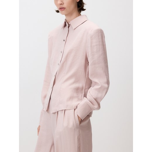 Reserved - Koszula z modalu - pastelowy róż ze sklepu Reserved w kategorii Koszule damskie - zdjęcie 186434095