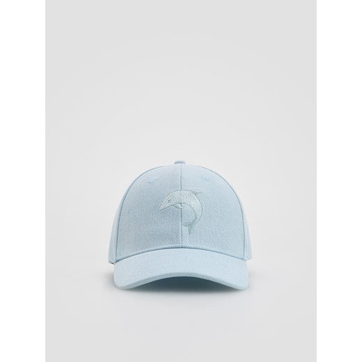 Reserved - Jeansowa czapka z daszkiem - jasnoniebieski Reserved 9-13 lat okazyjna cena Reserved