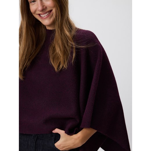 Reserved - Sweter ponczo - ciemnofioletowy Reserved M Reserved