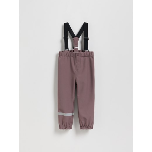 Reserved - Wodoodporne spodnie na szelkach - ciemnoszary ze sklepu Reserved w kategorii Spodnie dziewczęce - zdjęcie 186434376