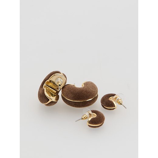 Reserved - Zestaw kolczyków - ciemnobrązowy Reserved ONE SIZE Reserved