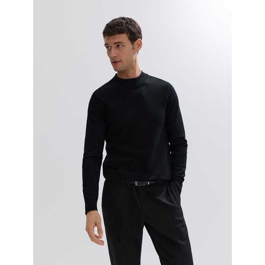 Reserved - Sweter z wełny merino - czarny ze sklepu Reserved w kategorii Swetry męskie - zdjęcie 186434875
