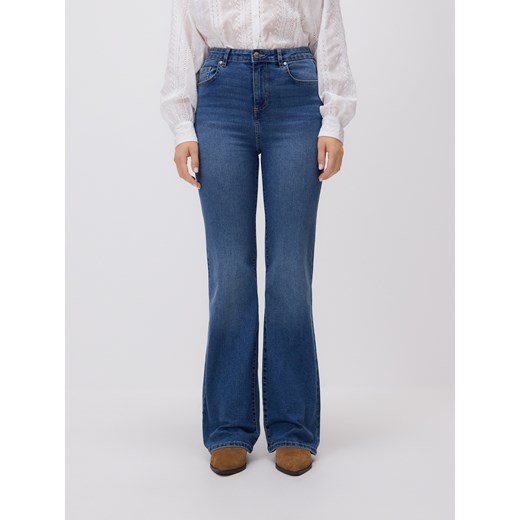 Reserved - Jeansy flare z wysokim stanem - niebieski ze sklepu Reserved w kategorii Jeansy damskie - zdjęcie 186435097