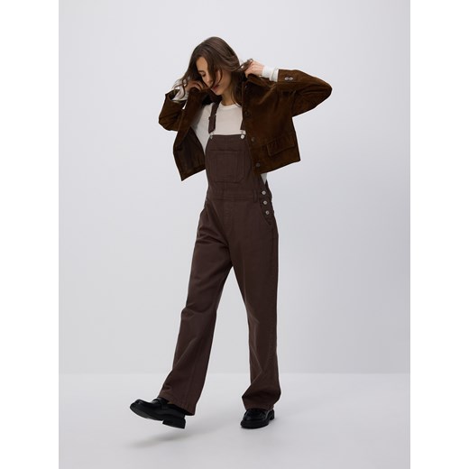Reserved - Jeansowe ogrodniczki - brązowy ze sklepu Reserved w kategorii Jeansy damskie - zdjęcie 186435148