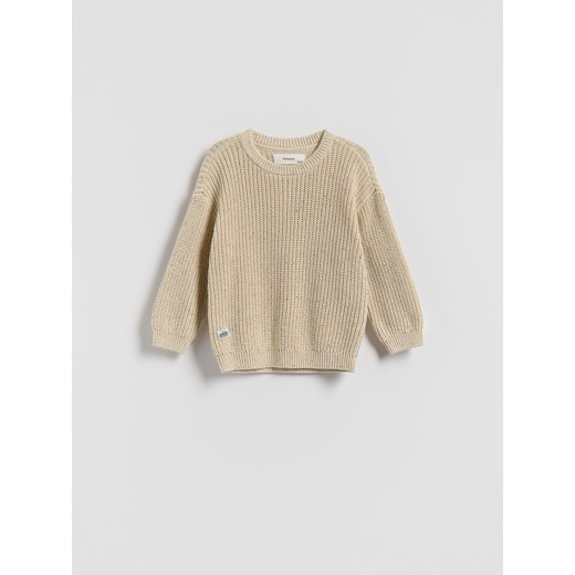 Reserved - Sweter oversize - złamana biel - id: 559BF-01X - marki Reserved - 186435236 Reserved - Sweter oversize - złamana biel ze sklepu Reserved w kategorii Swetry chłopięce - zdjęcie 186435236