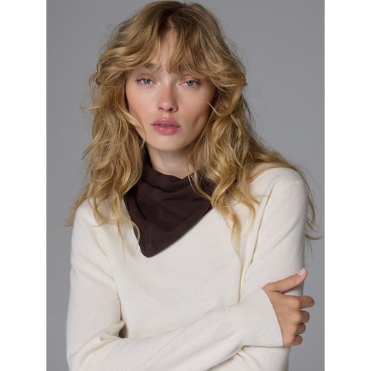 Reserved - Zamszowa bandana - ciemnobrązowy ze sklepu Reserved w kategorii Szaliki i chusty damskie - zdjęcie 186435668