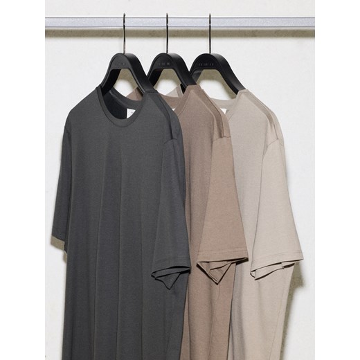 Reserved - T-shirt regular fit z modalem - beżowy ze sklepu Reserved w kategorii T-shirty męskie - zdjęcie 186435926