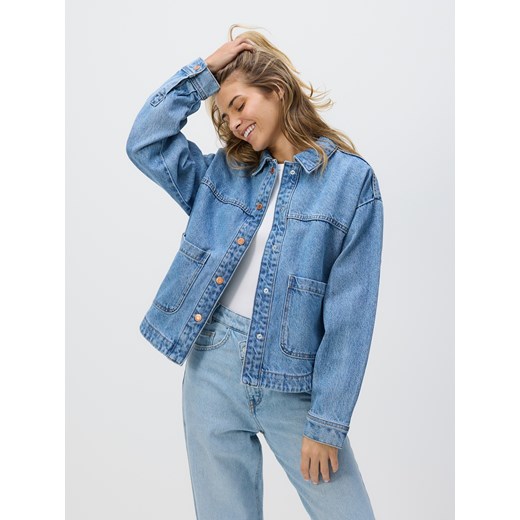 Reserved - Jeansowa koszula z kieszeniami - niebieski ze sklepu Reserved w kategorii Koszule damskie - zdjęcie 186436158
