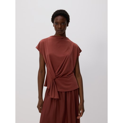 Reserved - Gładka bluzka z modalem - miedziany ze sklepu Reserved w kategorii Bluzki damskie - zdjęcie 186436935