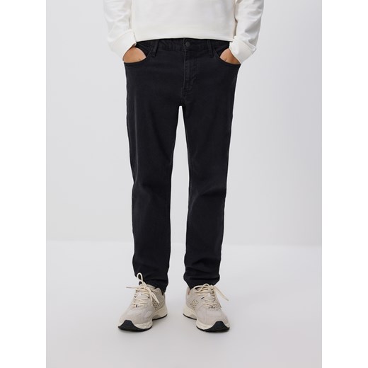 Reserved - Jeansy slim z efektem sprania - czarny ze sklepu Reserved w kategorii Jeansy męskie - zdjęcie 186436957