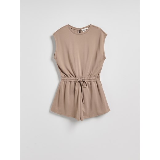 Reserved - Krótki kombinezon z modalem - brązowy ze sklepu Reserved w kategorii Kombinezony damskie - zdjęcie 186437067