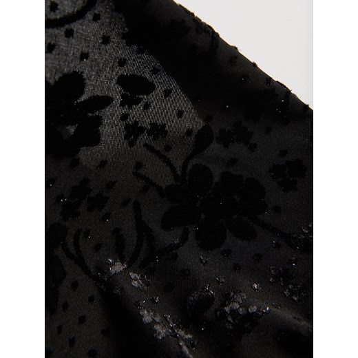 Reserved - Longsleeve w kwiatowy wzór - czarny Reserved XL Reserved