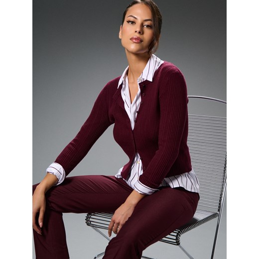 Sinsay - Spodnie cygaretki - czerwony Sinsay XS Sinsay