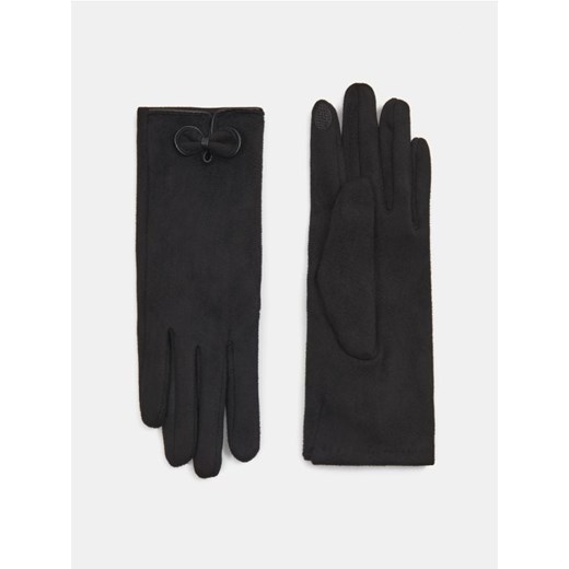 Sinsay - Rękawiczki z kokardą - czarny ze sklepu Sinsay w kategorii Rękawiczki damskie - zdjęcie 186437905