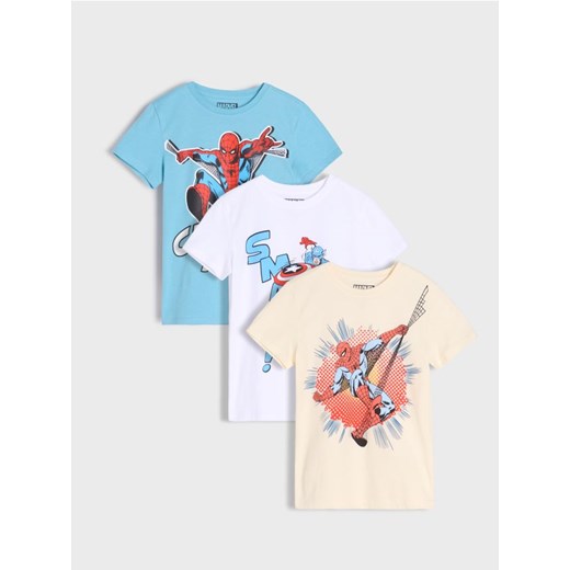 Sinsay - Koszulki 3 pack Marvel - wielobarwny ze sklepu Sinsay w kategorii T-shirty chłopięce - zdjęcie 186438009