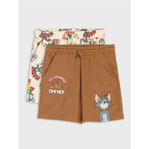 Sinsay - Szorty 2 pack Tom and Jerry - wielobarwny ze sklepu Sinsay w kategorii Spodenki chłopięce - zdjęcie 186438019