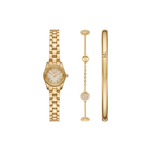 Zestaw zegarek i bransoletka Michael Kors Lexington Set MK4944SET Złoty ze sklepu eobuwie.pl w kategorii Zegarki - zdjęcie 186438096