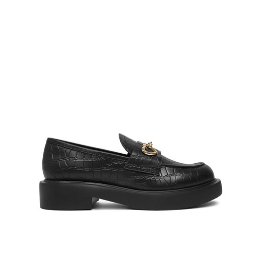 LOVE MOSCHINO Loafersy JA10394G1MIB0000 Czarny ze sklepu MODIVO w kategorii Lordsy damskie - zdjęcie 186438507