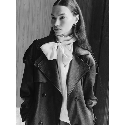 Reserved - Bluzka z wiązanym szalem - różowy ze sklepu Reserved w kategorii Bluzki damskie - zdjęcie 186439148