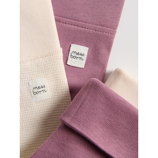 Reserved - Bawełniane legginsy 2 pack - jasnofioletowy Reserved 80 (9-12 m.) Reserved