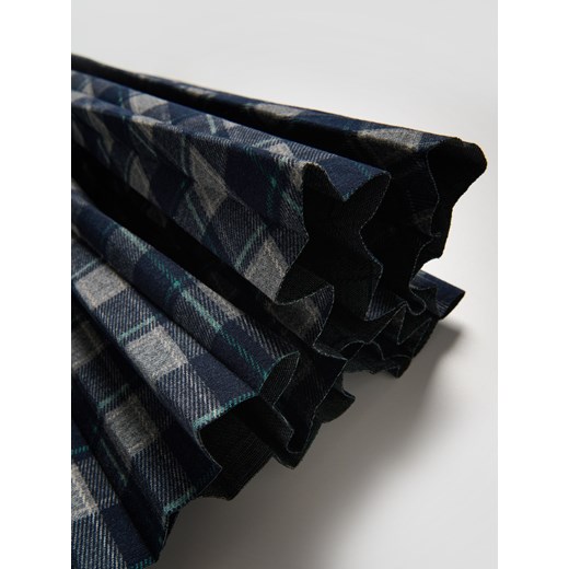 Reserved - Plisowana spódnica w kratę - granatowy Reserved L Reserved