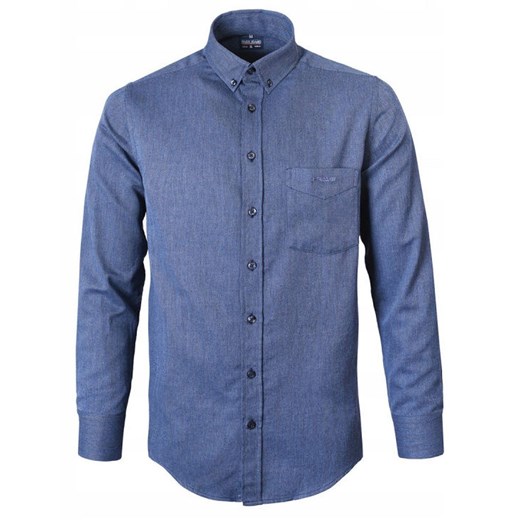 Casualowa Koszula, Kołnierzyk Button Down - Pako Jeans - Granat, Jodełka KSDCpjnsETMA ze sklepu JegoSzafa.pl w kategorii Koszule męskie - zdjęcie 186440546