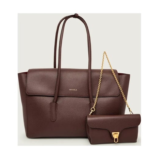 Coccinelle Skórzana shopperka 2w1 Double Beat ze sklepu Gomez Fashion Store w kategorii Torby Shopper bag - zdjęcie 186441366