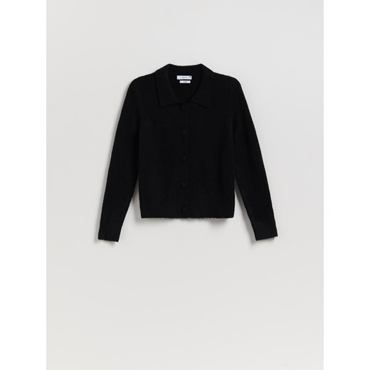 Reserved - Kardigan z domieszką alpaki - czarny ze sklepu Reserved w kategorii Swetry damskie - zdjęcie 186443039