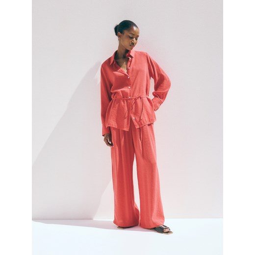 Reserved - Koszula z modalem - czerwony - id: 164CZ-33X - marki Reserved - 186443085 Reserved - Koszula z modalem - czerwony ze sklepu Reserved w kategorii Koszule damskie - zdjęcie 186443085