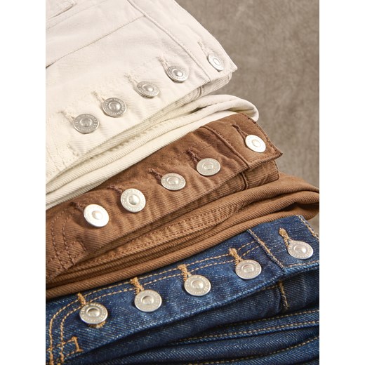 Reserved - Jeansy barrel z zakładkami - dark grey jeans ze sklepu Reserved w kategorii Jeansy damskie - zdjęcie 186443468