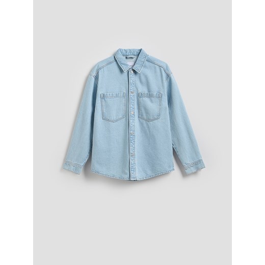 Reserved - Jeansowa koszula comfort fit - niebieski ze sklepu Reserved w kategorii Koszule męskie - zdjęcie 186443816