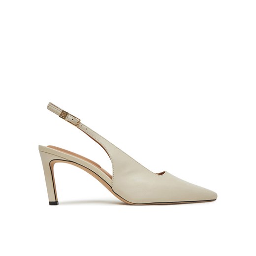 Szpilki Tommy Hilfiger Squared Toe FW0FW08636 Beżowy ze sklepu eobuwie.pl w kategorii Sandały damskie - zdjęcie 186444526