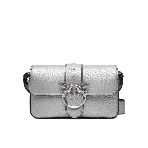 Torebka PINKO Love One Mini Slouchy Fl AI 25-26 PLTT 104340 A2JT Srebrny ze sklepu eobuwie.pl w kategorii Torebki damskie - zdjęcie 186444537