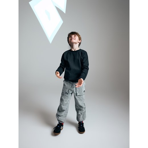 Reserved - Bawełniane spodnie parachute - jasnoszary Reserved 158 (12 lat) okazyjna cena Reserved