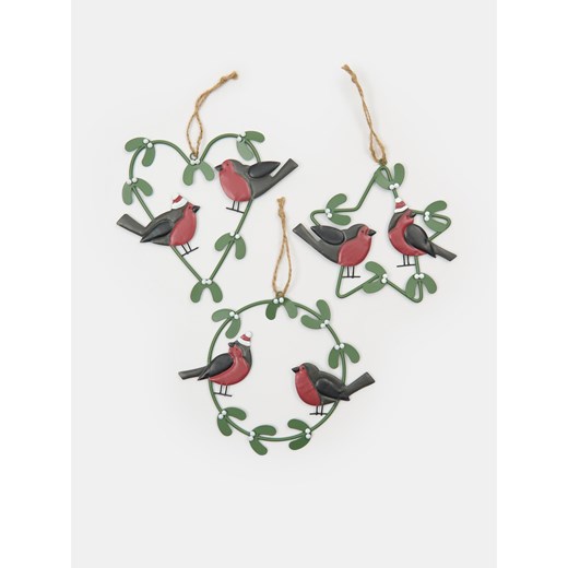 Sinsay - Dekoracja świąteczna 3 pack - wielobarwny Sinsay One Size Sinsay