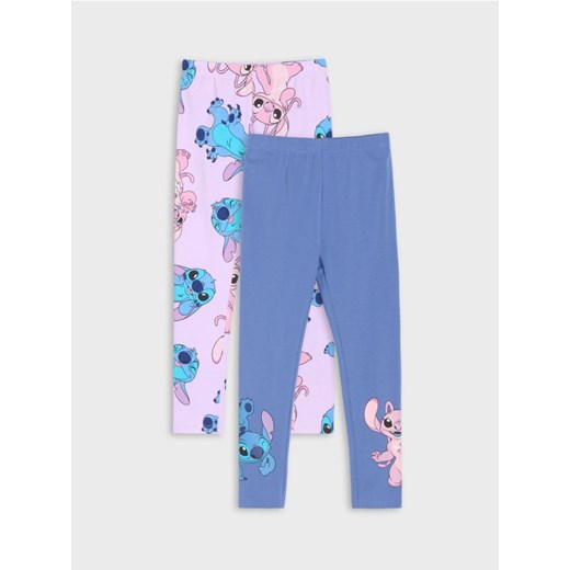 Sinsay - Legginsy 2 pack Stitch - fioletowy ze sklepu Sinsay w kategorii Spodnie dziewczęce - zdjęcie 186447155