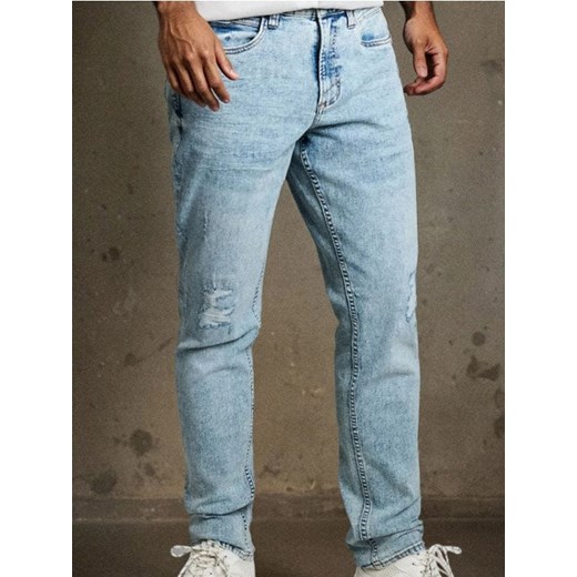 Sinsay - Jeansy slim - niebieski ze sklepu Sinsay w kategorii Jeansy męskie - zdjęcie 186447269