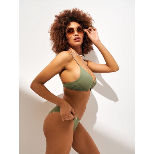 Sinsay - Góra od bikini - zielony ze sklepu Sinsay w kategorii Stroje kąpielowe - zdjęcie 186447275