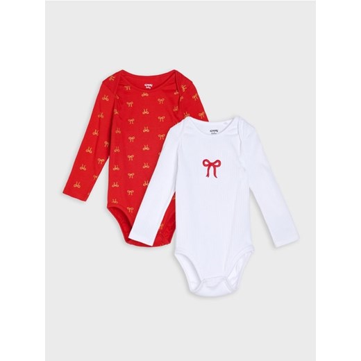 Sinsay - Body 2 pack - biały - id: 597BA-00X - marki Sinsay - 186447305 Sinsay - Body 2 pack - biały ze sklepu Sinsay w kategorii Body niemowlęce - zdjęcie 186447305