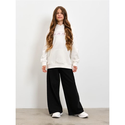 Sinsay - Bluza hoodie z napisem - kremowy - id: 608FV-01X - marki Sinsay - 186447317 Sinsay - Bluza hoodie z napisem - kremowy ze sklepu Sinsay w kategorii Bluzy dziewczęce - zdjęcie 186447317