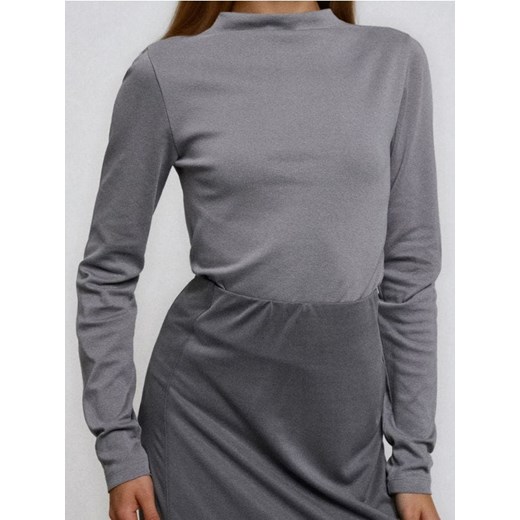 Sinsay - Bluzka z długimi rękawami - szary ze sklepu Sinsay w kategorii Bluzki damskie - zdjęcie 186447365