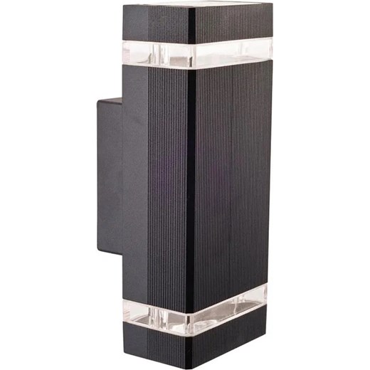 Czarny kinkiet zewnętrzny na taras - S311-Plex ze sklepu Edinos.pl w kategorii Oświetlenie ogrodowe - zdjęcie 186447566