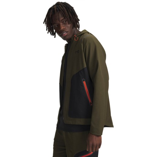 Męska kurtka przejściowa Under Armour UA Unstoppable Jacket Lc - khaki ze sklepu Sportstylestory.com w kategorii Kurtki męskie - zdjęcie 186447766