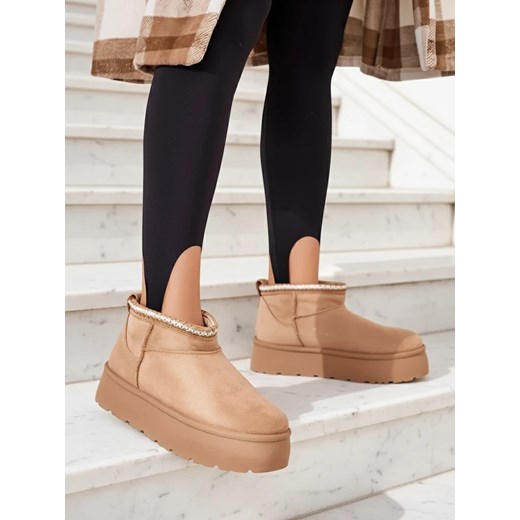 Royalfashion Krótkie buty a'la śniegowce damskie Xoalla ze sklepu royalfashion.pl w kategorii Śniegowce damskie - zdjęcie 186448009