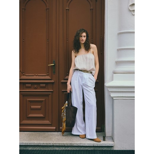 Reserved - Zamszowy pasek - brązowy ze sklepu Reserved w kategorii Paski damskie - zdjęcie 186448138