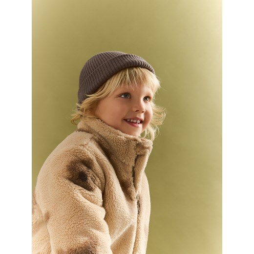 Reserved - Kurtka typu sherpa - brązowy Reserved 104 (3-4 lata) Reserved